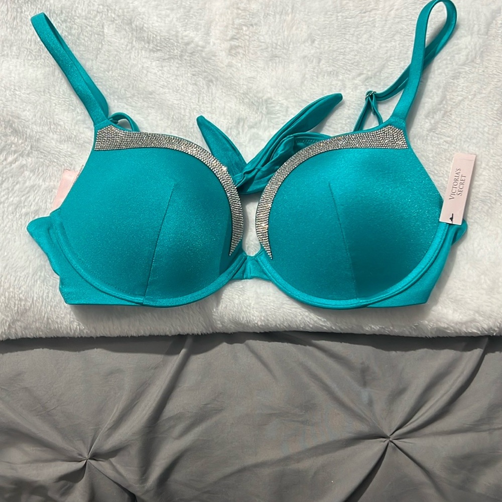 Aqua Padded Swimming Too with Rhinestone Detail